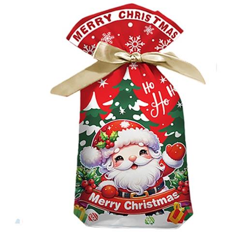 Sacchetti Di Natale Per Dolci, Design Babbo Natale, 15x23cm, Confezione Da 50, Sacchetti Regalo Con Coulisse - Foto 3