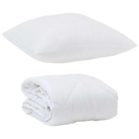 Piumone per tutte le stagioni 2 pcs Bianco 140 x 220 cm - Foto 1