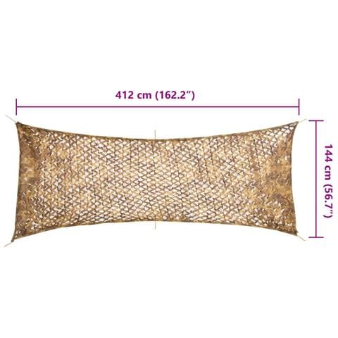 Rete Mimetica con Custodia di Conservazione 412x144 cm Sabbia - Foto 7