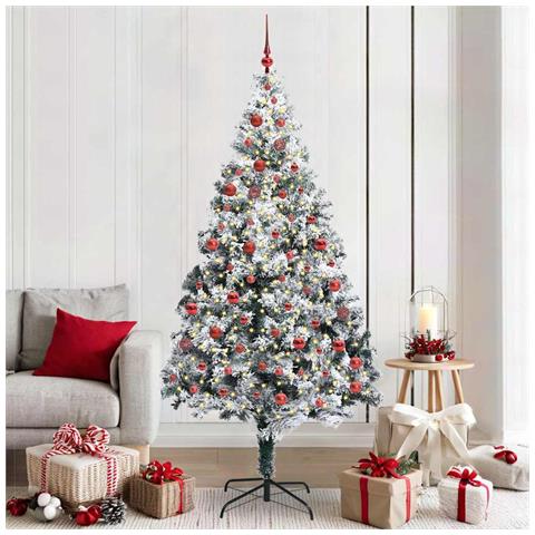 Albero di Natale artificiale con 300 LED Bianco 210 cm - Foto 2