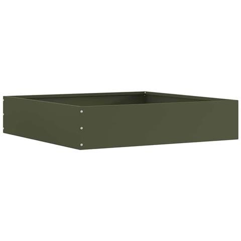 Bordura per Prato Verde oliva 60 x 60 x 13 cm Acciaio - Foto 1