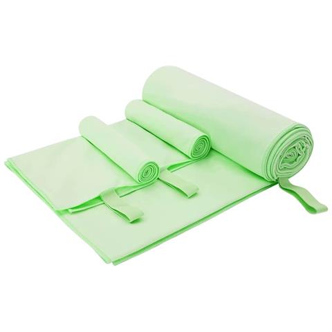 Set di Asciugamani Sportivi 3 pcs Verde Poliestere e poliammide - Foto 1