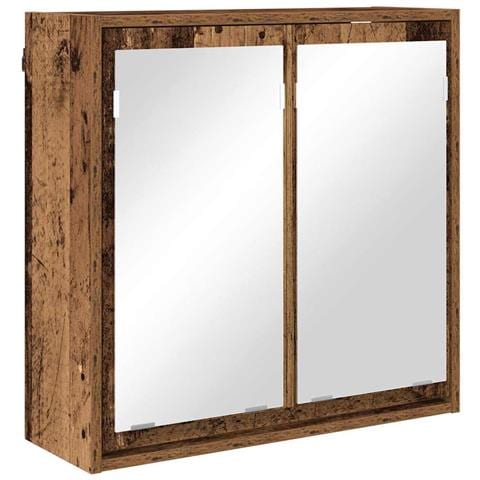 Mobiletto per specchio da bagno Legno vecchio 60 x 20 x 60 cm - Foto 1