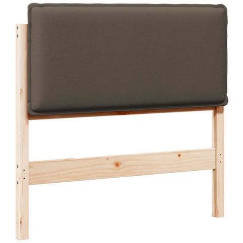 Testiera imbottita Grigio Naturale e Chiaro 90 cm Pino massello - Foto 1