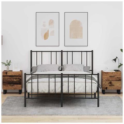 Armadio da Notte 2 pcs Legno vecchio 40 x 35 x 47,5 cm - Foto 2