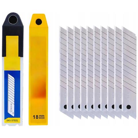 Lame Di Ricambio Per Cutter 18mm - Alta Precisione E Durata | 10 Pezzi | Compatibile Con La Maggior Parte Dei Cutter - Foto 1