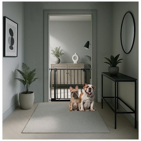 Bettacare Cancelletto Per Cani Elite Con Montaggio A Pressione, 271cm - 280cm, Nero Opaco - Foto 2