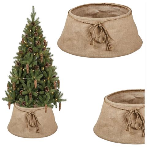 Copertura base albero di Natale in juta - Foto 4