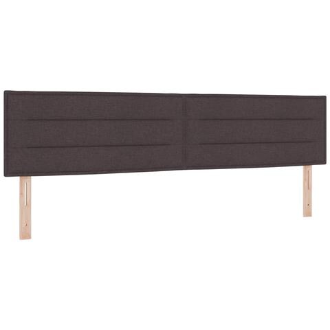 Testiera LED con testiera Marrone Scuro 200 cm Poliestere - Foto 1