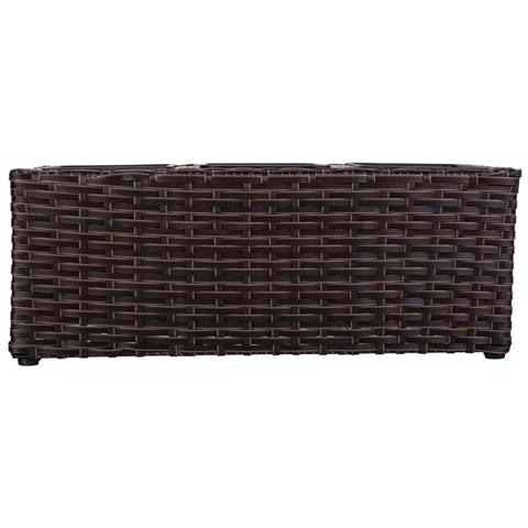 Fioriera In Polyrattan Marrone 48x18x18h - Foto 2