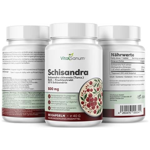 Schisandra chinensis 500 mg 90 Capsule Integratore alimentare - Foto 1