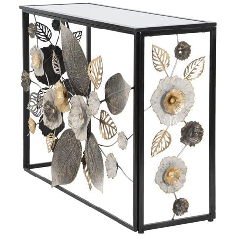 Tavolo Consolle Foglia 70-multicolore-metallo-111,8x41,9x80 Cm - Foto 2