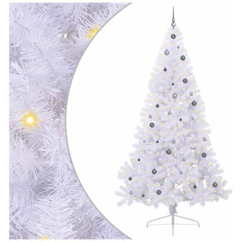 Albero di Natale artificiale Bianco 240 cm PVC e Acciaio - Foto 1