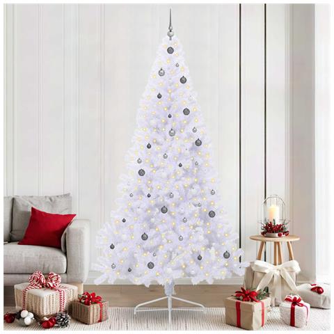 Albero di Natale artificiale Bianco 240 cm PVC e Acciaio - Foto 2