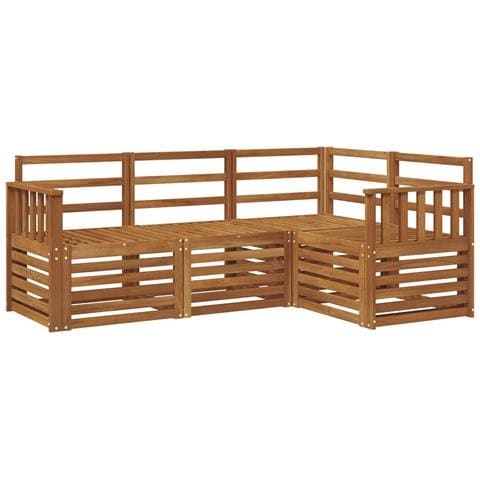 Set divani 4 pcs Naturale Legno di Acacia Massello - Foto 1