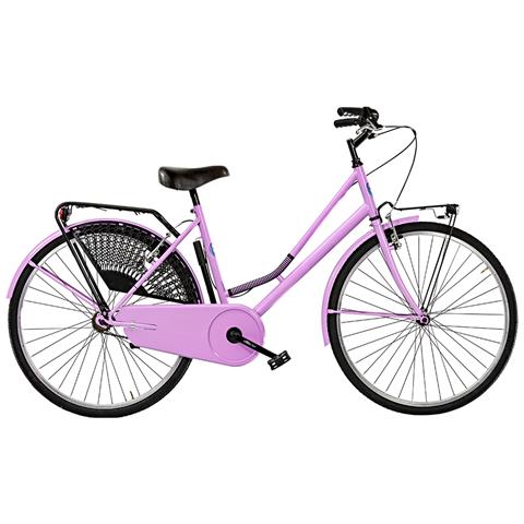 Bici Da Donna Linea Olanda Bicicletta City Bike Ol26 Senza Cambio 1v Completa Di Accessori Con Luci A Led - 46 Rosa - Foto 1