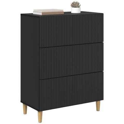 Mobile con Cassetti Nero 66 x 34,5 x 90 cm Legno ingegnerizzato - Foto 2