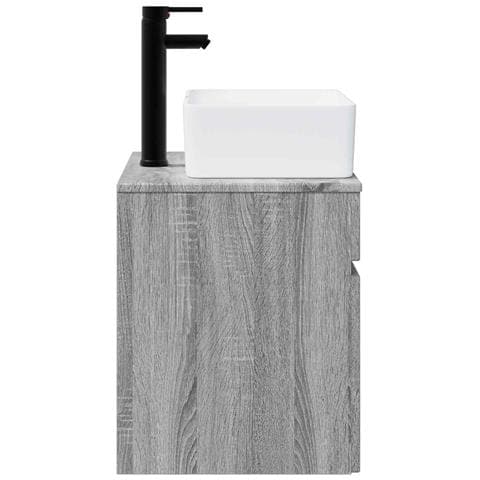 Mobile lavabo da parete Sonoma grigio 49 x 41 x 63 cm - Foto 2