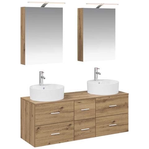 Set di mobili per il bagno 5 pcs Rovere Artigianale - Foto 1