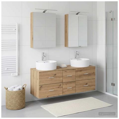 Set di mobili per il bagno 5 pcs Rovere Artigianale - Foto 2