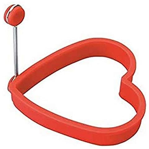 68082 - Stampo in silicone a forma di cuore per uova - Rosso - Foto 1