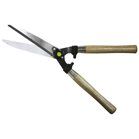 Cesoia Da Cm. 26 Con Lame Dritte In Acciaio Al Carbonio Trattate A Caldo E Una Lama Ricoperta Al Teflon. Regolazione Lame E Ammortizzatori Antischiaccio Interni. Manici In Legno Di Frassino. - Foto 1