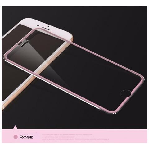 Pellicola In Vetro Temperato Contorni In Titanio Rosa Per Apple Iphone 7 E 8 - Foto 9