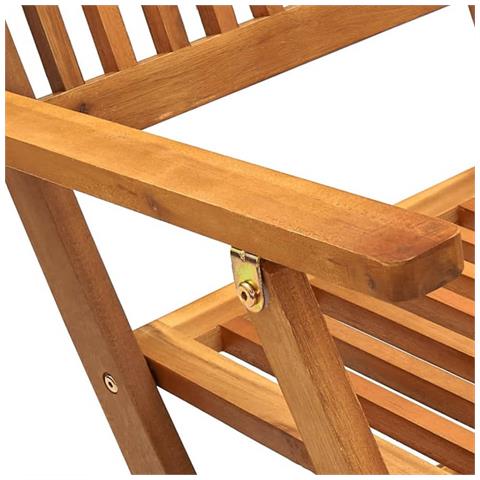 Set Da Pranzo Per Esterni 7 Pz In Legno Massello Di Acacia - Foto 2