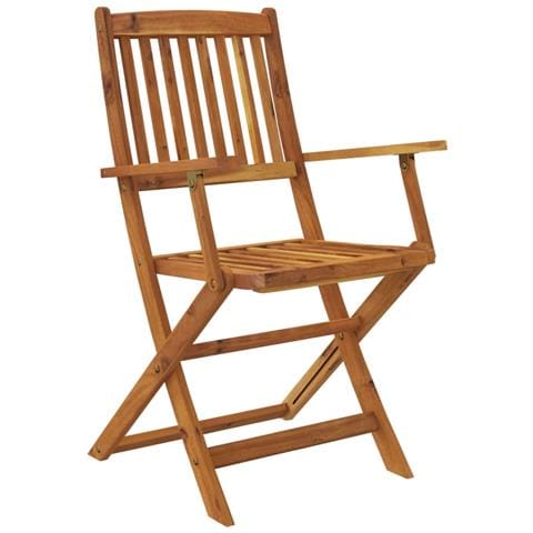 Set Da Pranzo Per Esterni 7 Pz In Legno Massello Di Acacia - Foto 8