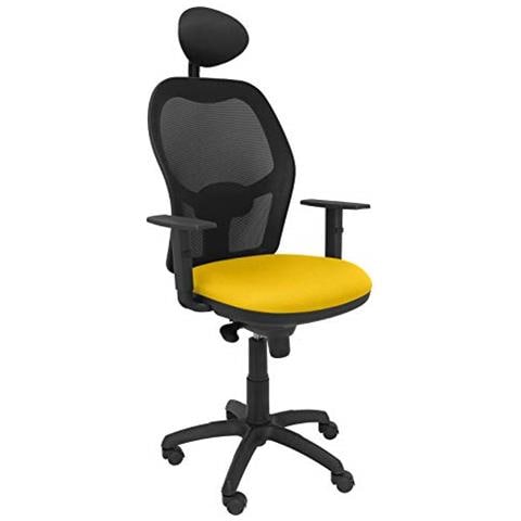 Sedia Jorquera In Rete Nera Seduta Bali Con Testiera Fissa Ufficio Talla Unica Rosso - Foto 1