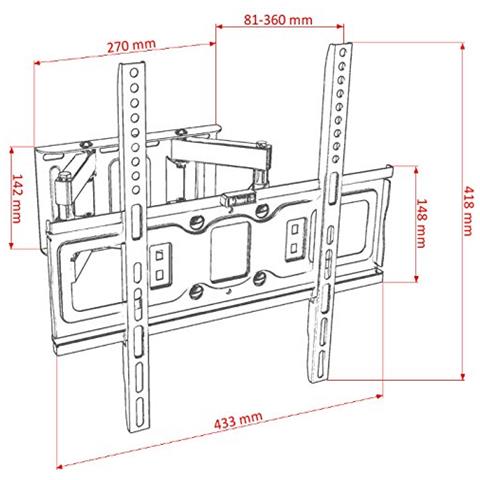  - supporto Da Parete Per Televisore Led - saturn 23 142,2 cm - Foto 2