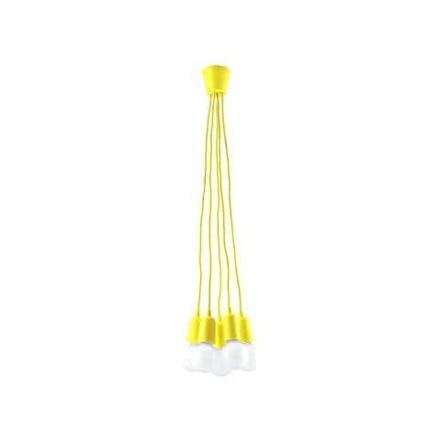 Lampadario A Sospensione, In Plastica, 25 X Max, Colore: Giallo - Foto 1