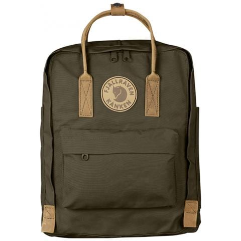 Kånken No. 2, Oliva, Cotone, Pelle, Poliestere, Front pocket, Cerniera - Foto 1