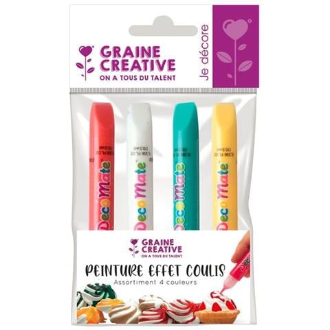 4 Matite Per L'effetto Smalto - Giallo / Rosa / Bianco / Verde - Foto 1