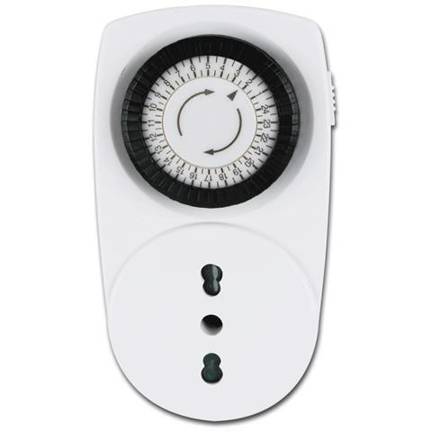 Presa Elettrica Temporizzata Con Timer Analogico 24h 16a Max 3680w - Foto 3