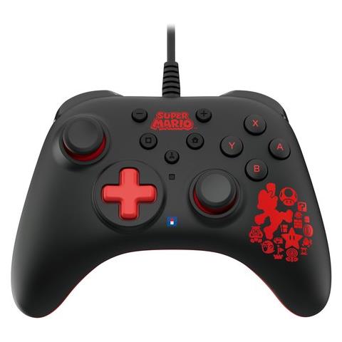 Gamepad Hori Nsw 462u Switch Horipad Turbo Wired Mario Edition Black E - Foto 1