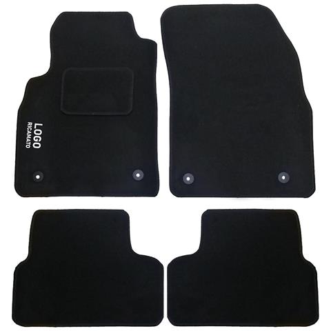 Tappetini Auto Compatibili Per Astra J | Tappeti Sagomati | In Moquette Nera | Logo Ricamato Battitacco E 4 Clip Di Fissaggio | Accessori Interni - Foto 1