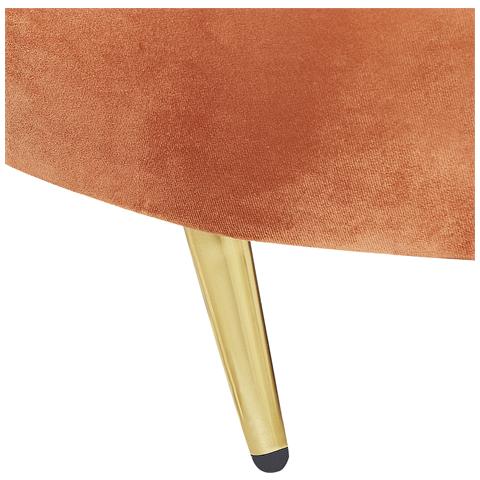 Divano 3 Posti Velluto Arancione E Oro Savar - Foto 13