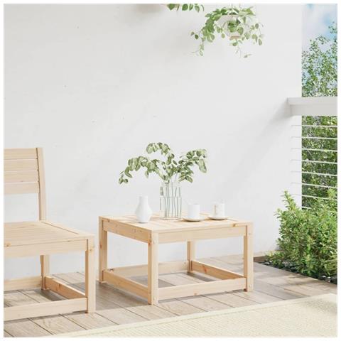 Poggiapiedi da Giardino in Legno Massello di Pino - Foto 3