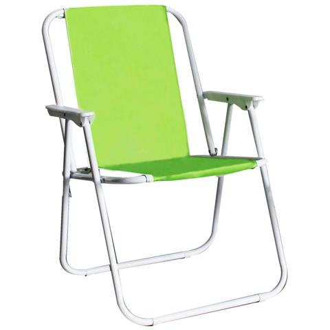 Poltrona Sedia Da Spiaggia Con Braccioli E Struttura In Acciaio Hitch - Chartreuse - Foto 1