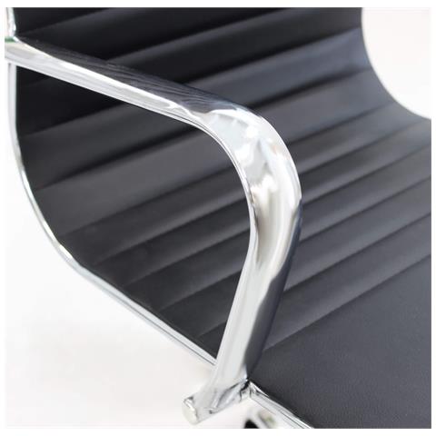 Poltrona da Ufficio Eridor con Altezza Regolabile 60x60x115/125H cm Colore Nero - Foto 6