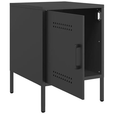 Comodini 2 Pz Nero 36x39x50,5 Cm In Acciaio - Foto 2