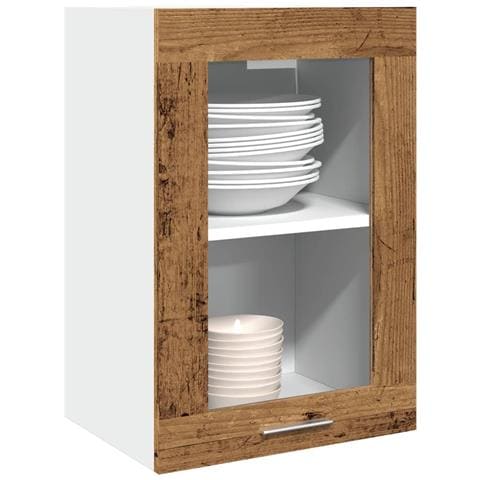 Mobile Pensile “Lyon” Vetro Legno Antico 40x31x60 cm - Foto 10