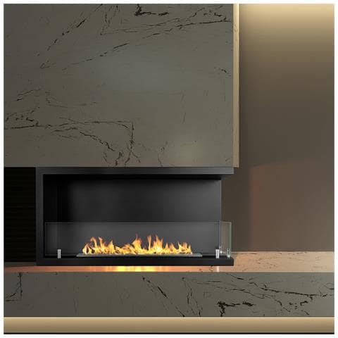 Camino A Bioetanolo Da Incasso Ad Angolo Biocamino Angolare 90x45 Sutri 90 Dx - Foto 2