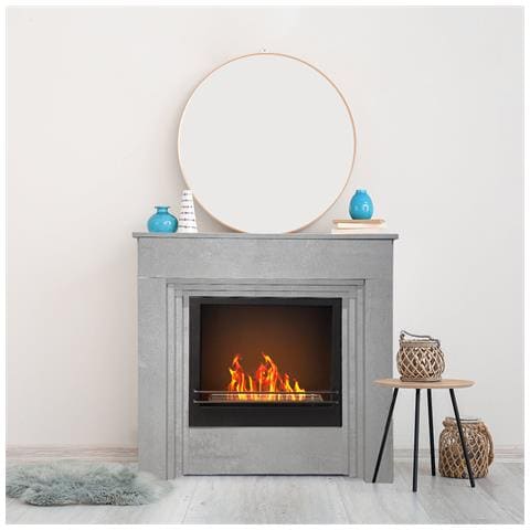 Camino A Bioetanolo Da Terra Bellini In Legno Effetto Cemento Made In Italy L96 X P35 X H96 - Foto 2