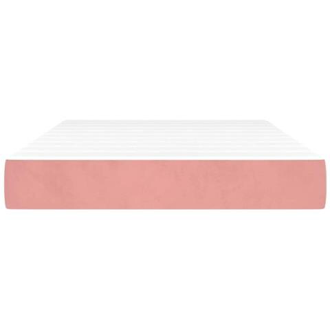 Materasso A Molle Insacchettate Rosa 120x220x20 Cm In Velluto - Foto 3