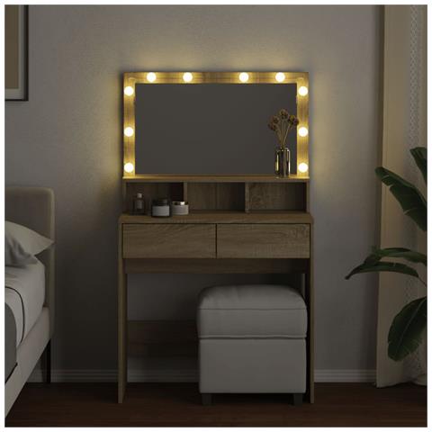Toeletta Con Led Rovere Sonoma 80x41x134,5 Cm - Foto 2