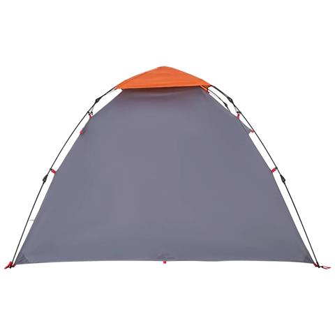 Tenda a Cupola 3 Persone Grigio e Arancione a Rilascio Rapido - Foto 9