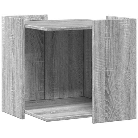 Recinto Lettiera Gatti Grigio Sonoma 53x53x51 cm in Truciolato - Foto 1