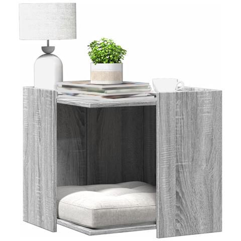 Recinto Lettiera Gatti Grigio Sonoma 53x53x51 cm in Truciolato - Foto 2